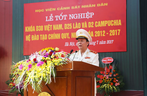 Lieutenant General, Prof. Dr. Nguyen Xuan Yem, President of the PPA spoke at the ceremony